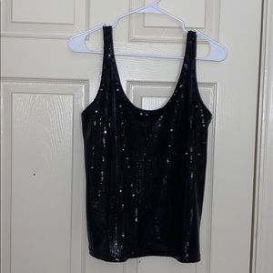 H&M Black Sequin Tank Top
